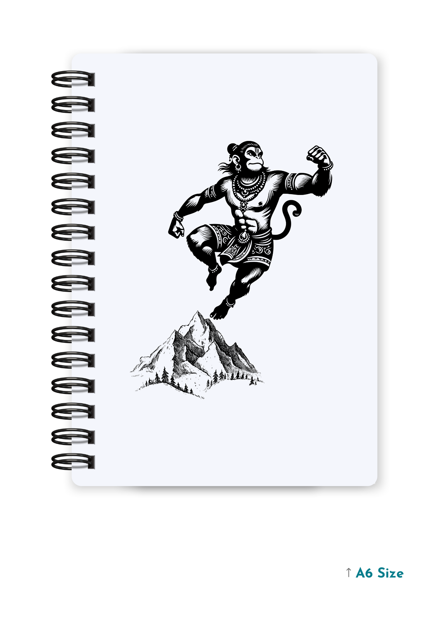 HANUMAN JI (1) cover page - A5 / A6 Size Wiro Notebook