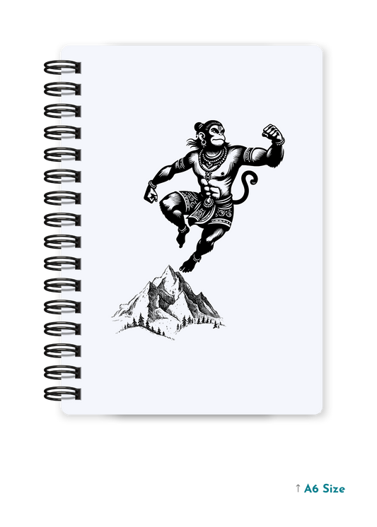 HANUMAN JI (1) cover page - A5 / A6 Size Wiro Notebook