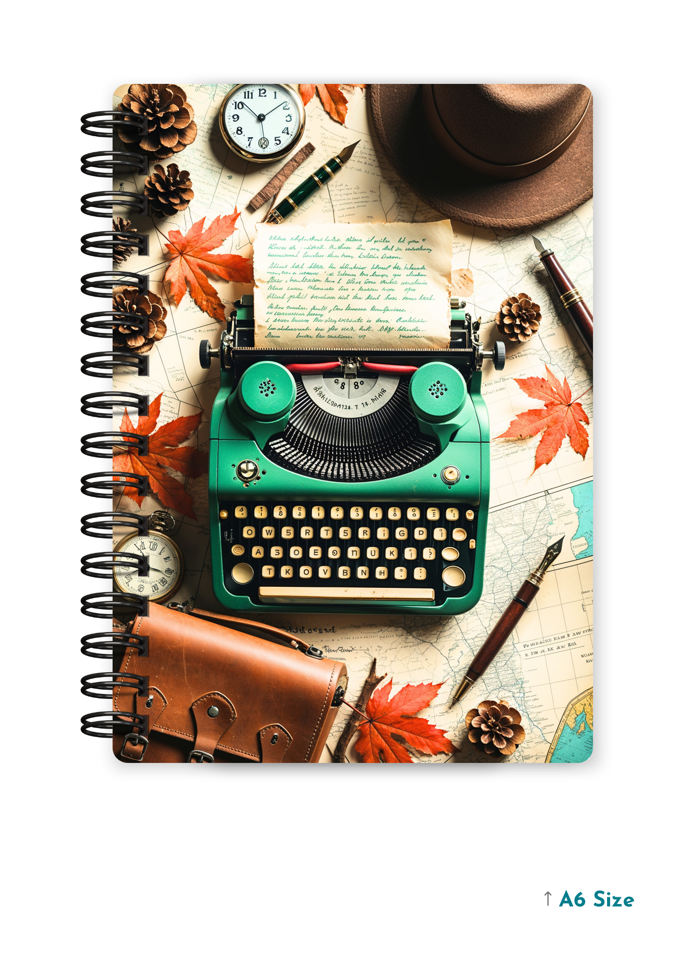 VINTAGE KEYS cover page - A5 / A6 Size Wiro Notebook
