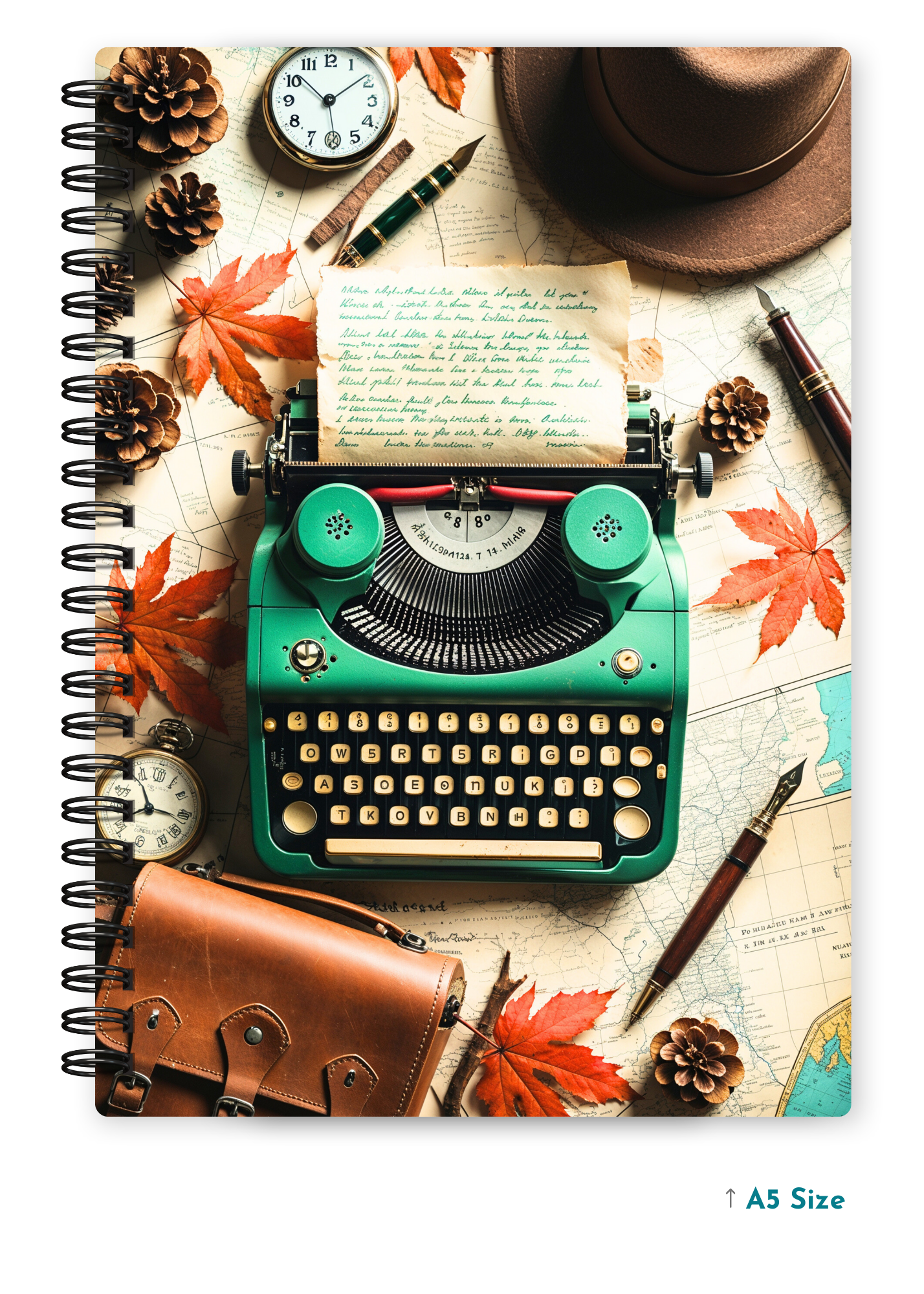 VINTAGE KEYS cover page - A5 / A6 Size Wiro Notebook