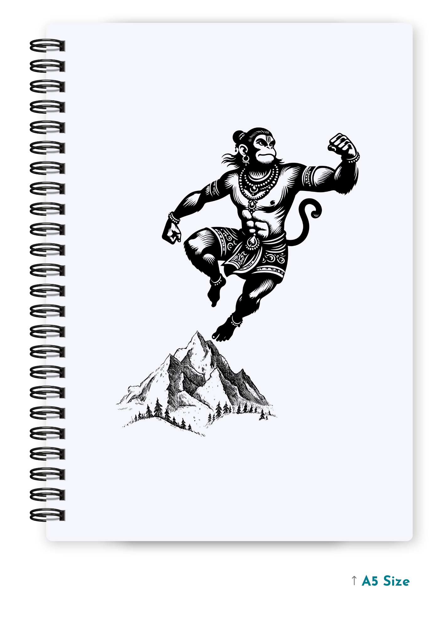 HANUMAN JI (1) cover page - A5 / A6 Size Wiro Notebook