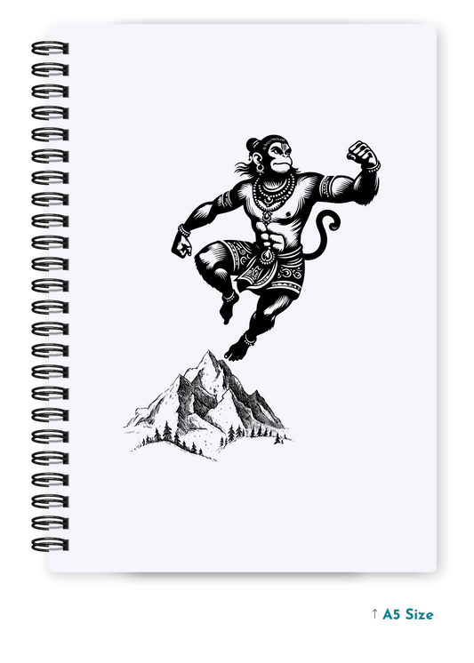 HANUMAN JI (1) cover page - A5 / A6 Size Wiro Notebook
