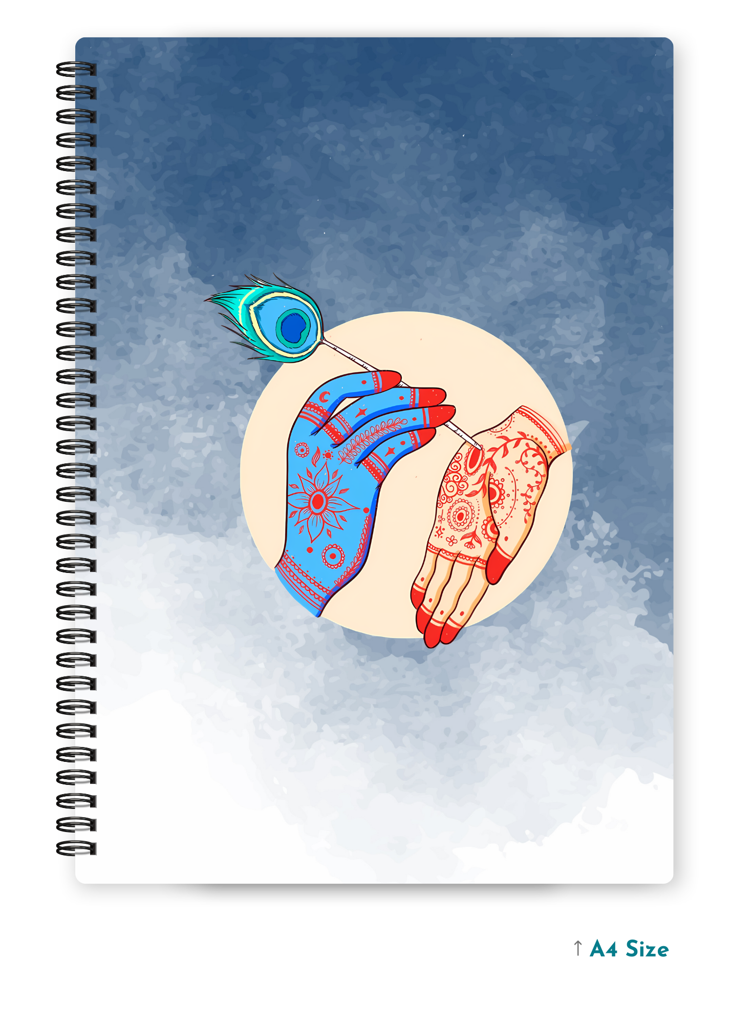 RADHA KRISHNA JI (3) cover page - A4 / B5 Size Wiro Notebook