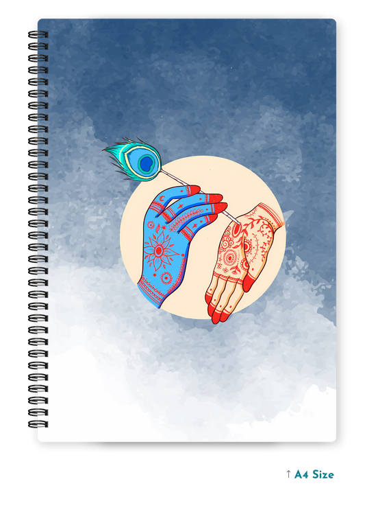 RADHA KRISHNA JI (3) cover page - A4 / B5 Size Wiro Notebook