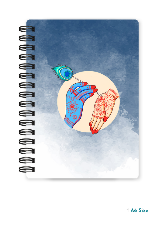 RADHA KRISHNA JI (3) cover page - A5 / A6 Size Wiro Notebook