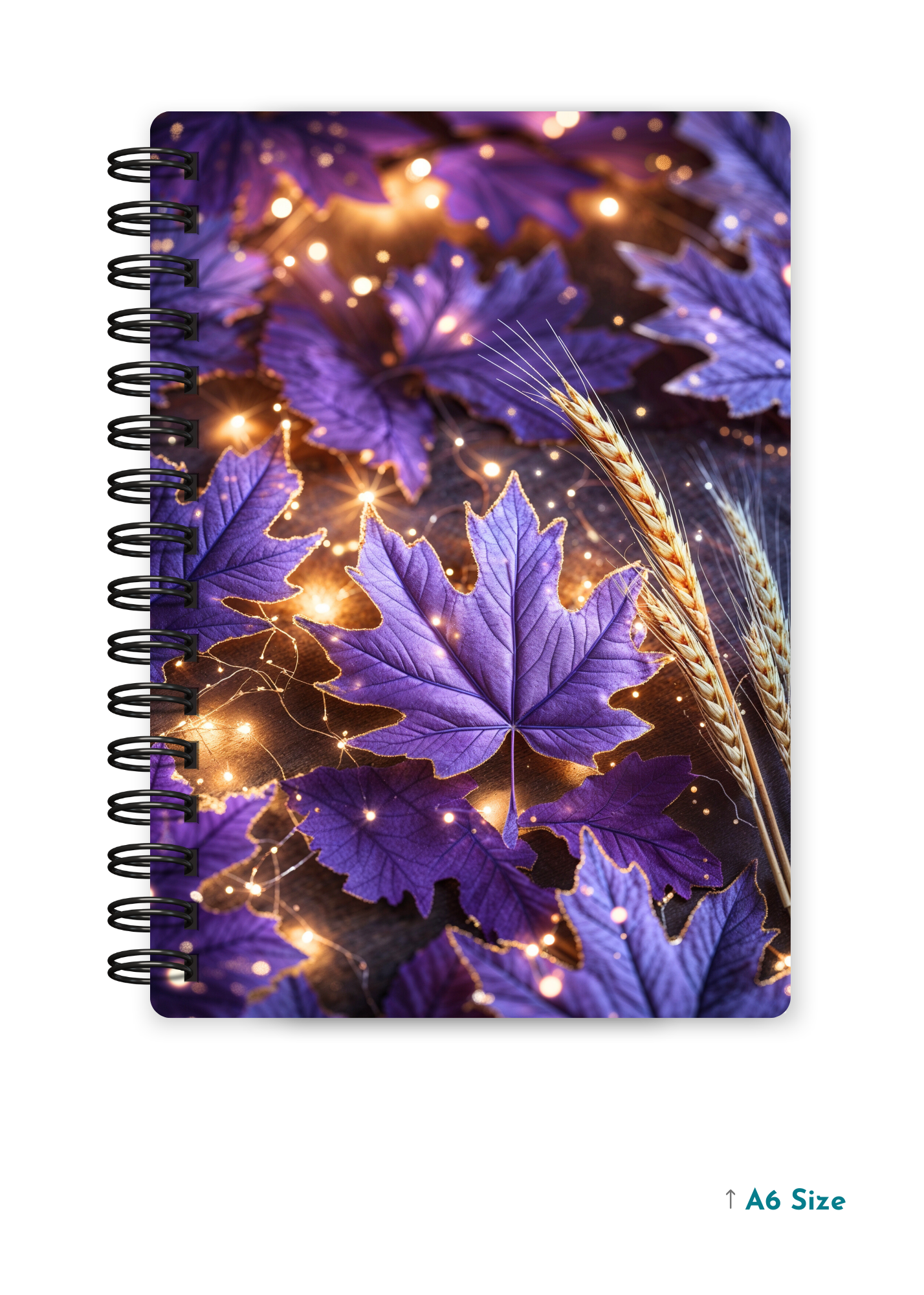 AMETHYST VEINS cover page - A5 / A6 Size Wiro Notebook