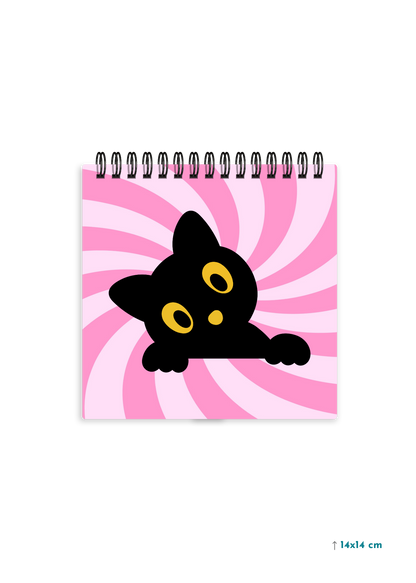 CUTE CAT cover page - Square Shape Doodle Pad