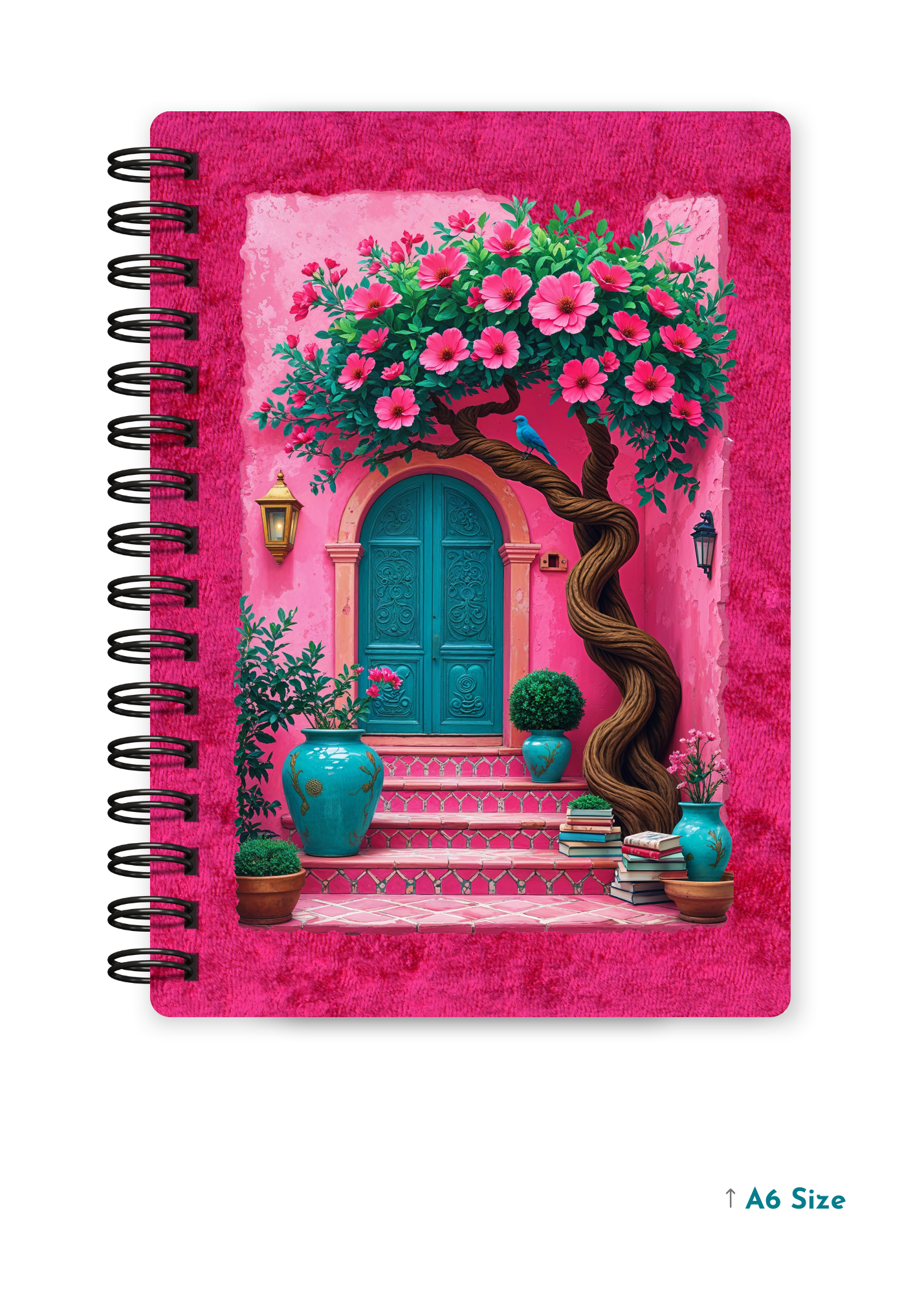 MEDITERRANEAN PINK cover page - A5 / A6 Size Wiro Notebook