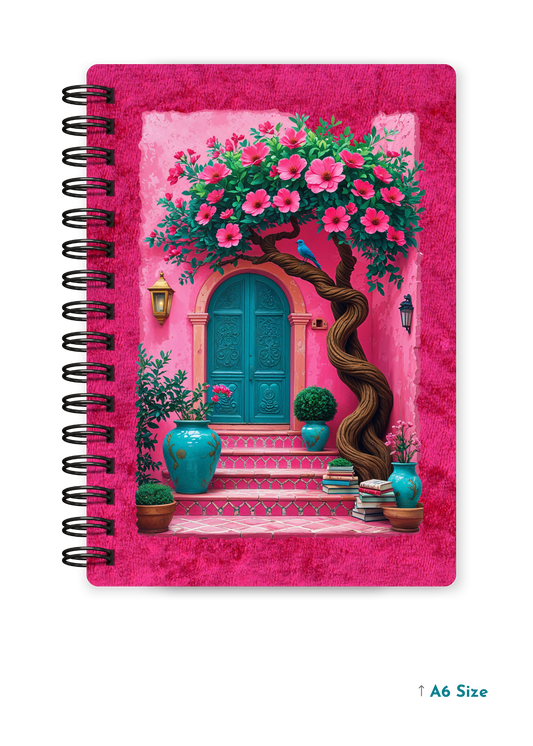 MEDITERRANEAN PINK cover page - A5 / A6 Size Wiro Notebook