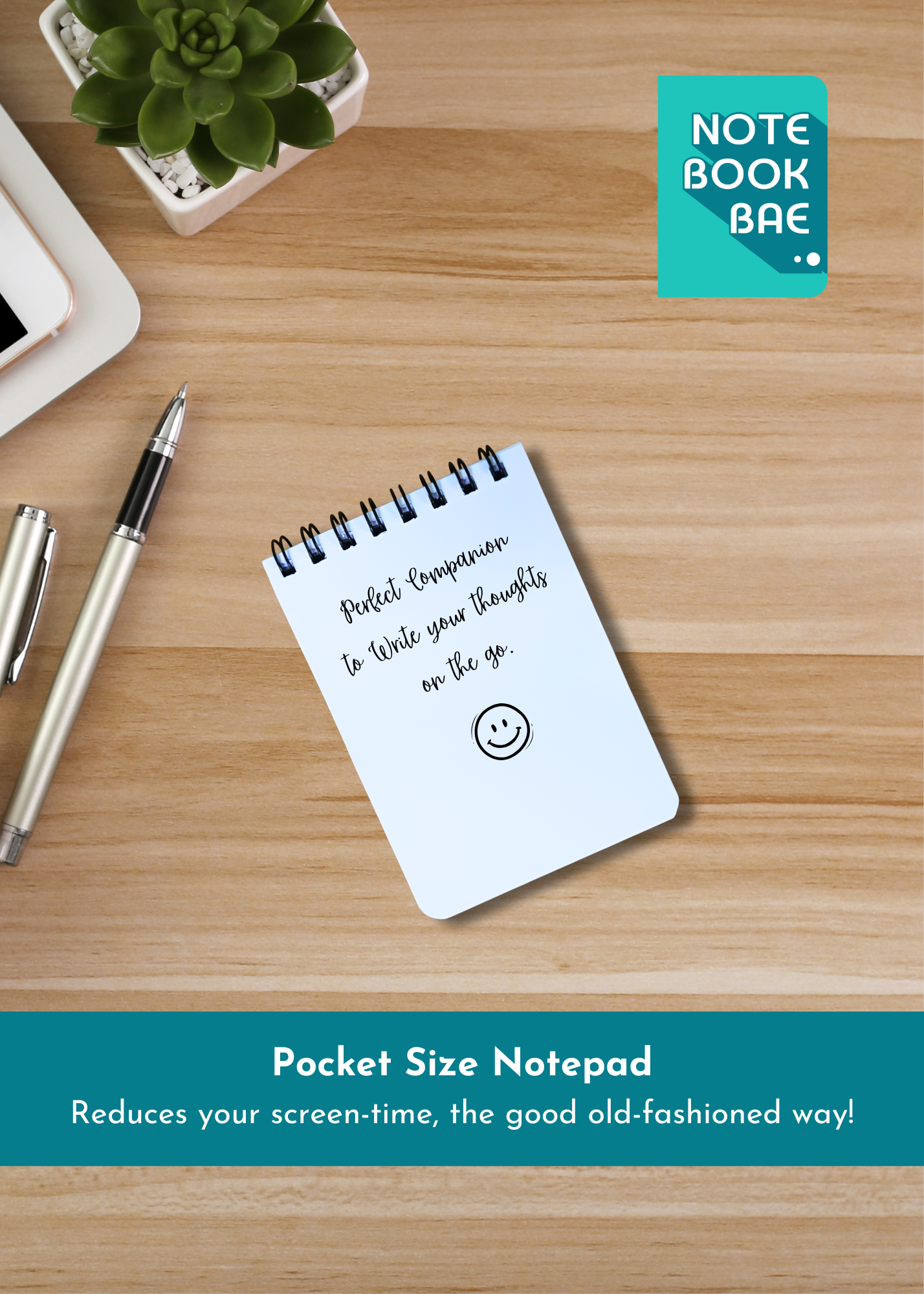 A7 Size Pocket Notepad - Custom Front Cover Design