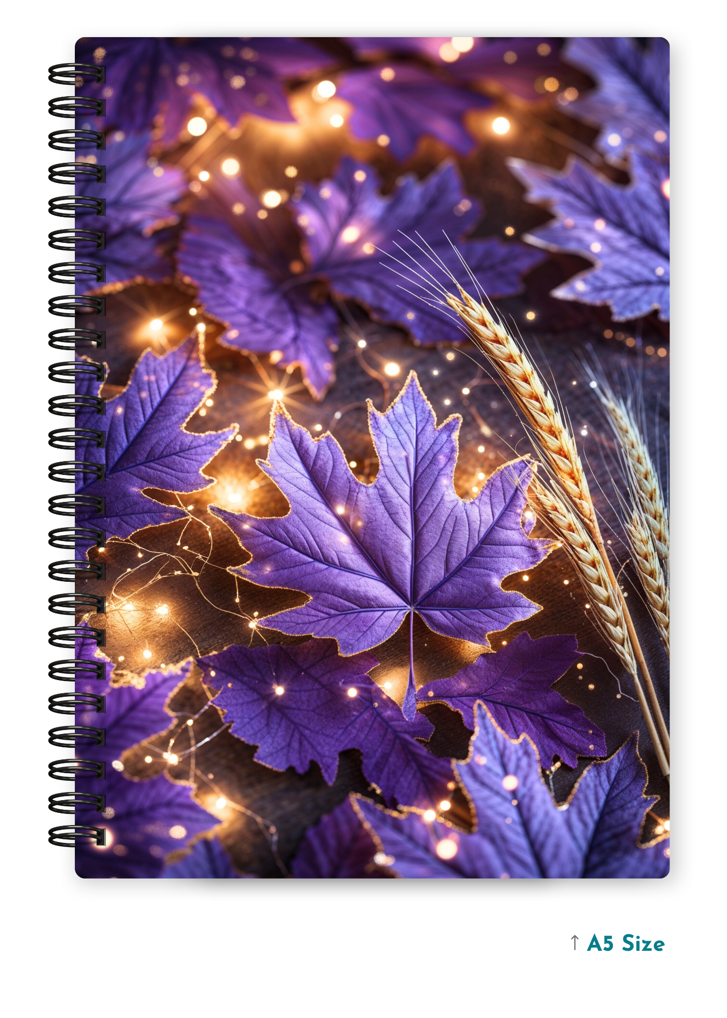 AMETHYST VEINS cover page - A5 / A6 Size Wiro Notebook