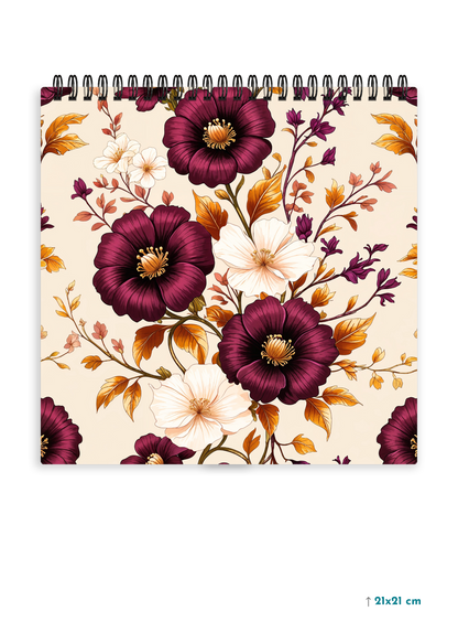 VELVET BLOOM cover page - Square Shape Doodle Pad