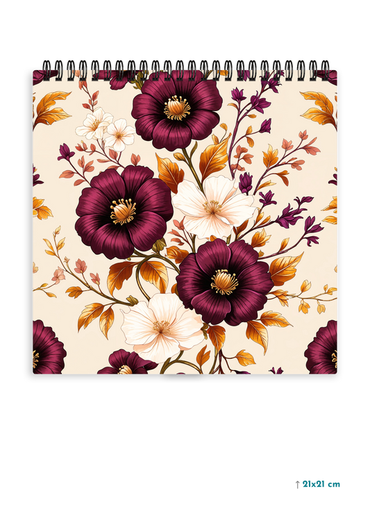 VELVET BLOOM cover page - Square Shape Doodle Pad