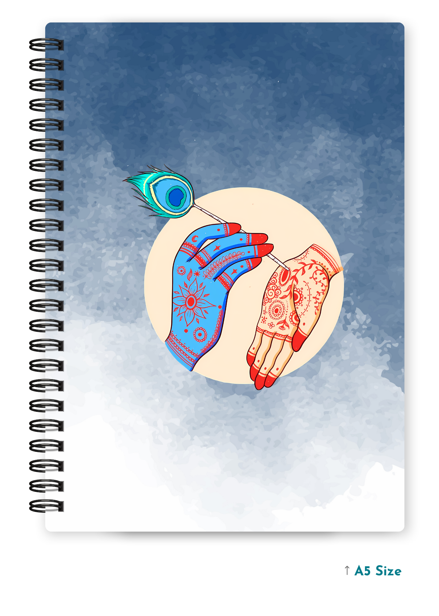 RADHA KRISHNA JI (3) cover page - A5 / A6 Size Wiro Notebook
