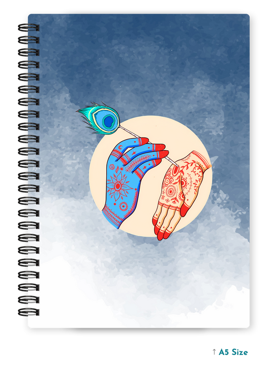 RADHA KRISHNA JI (3) cover page - A5 / A6 Size Wiro Notebook
