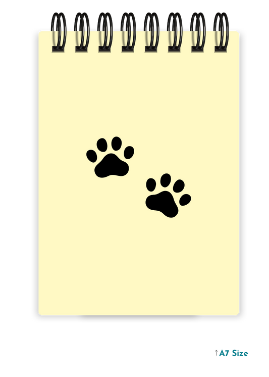 KITTY PAWS cover page - A7 Size Pocket Notepad