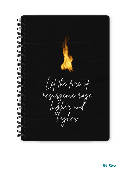 LET THE FIRE cover page - A4 / B5 Size Wiro Notebook