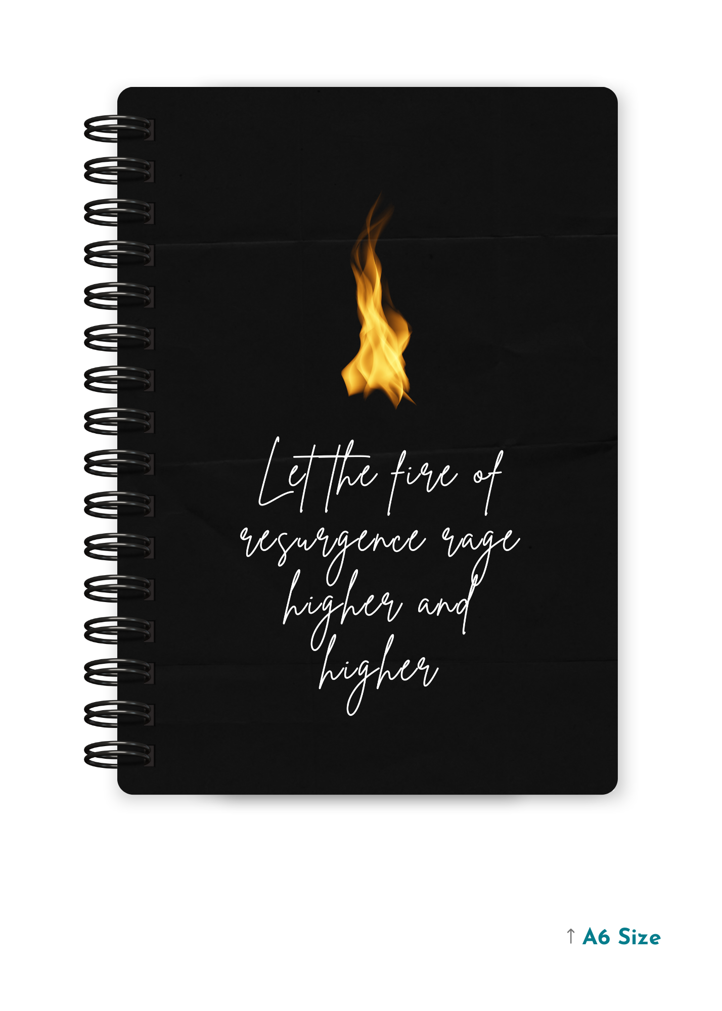 LET THE FIRE cover page - A5 / A6 Size Wiro Notebook