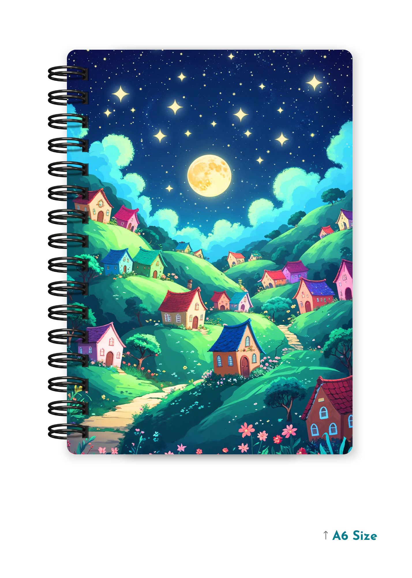CELESTIAL HILLS cover page - A5 / A6 Size Wiro Notebook