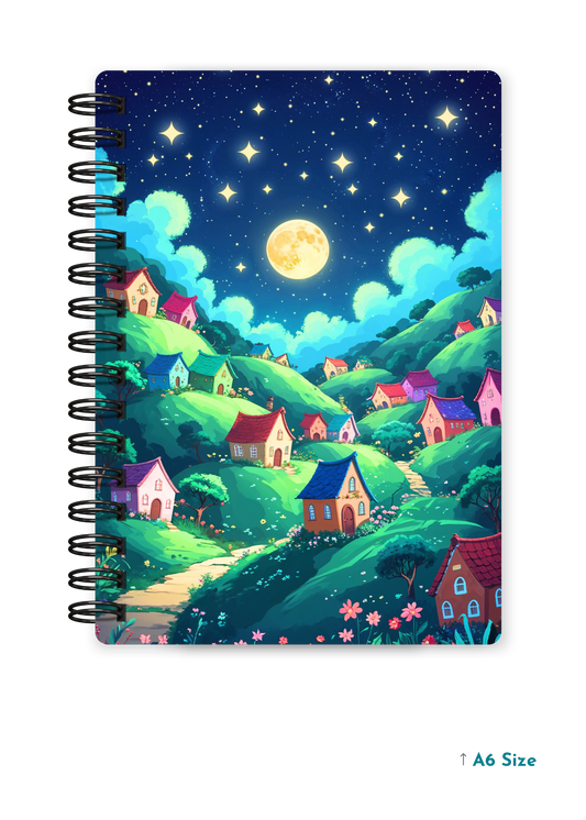 CELESTIAL HILLS cover page - A5 / A6 Size Wiro Notebook