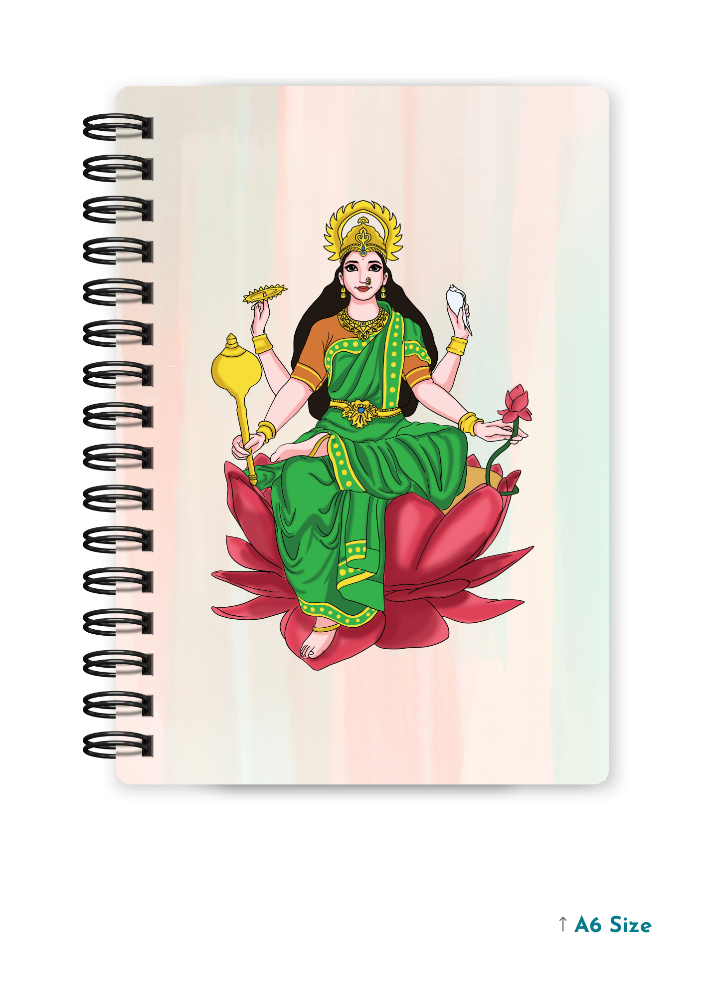 MAA LAXMI (1) cover page - A5 / A6 Size Wiro Notebook