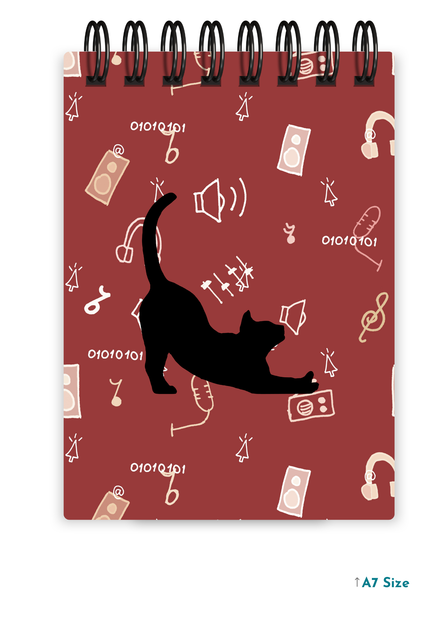 CAT ASANA cover page - A7 Size Pocket Notepad