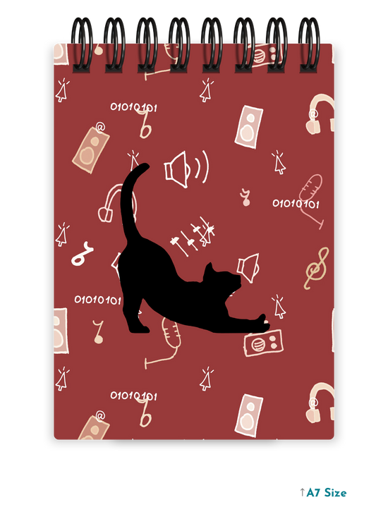 CAT ASANA cover page - A7 Size Pocket Notepad
