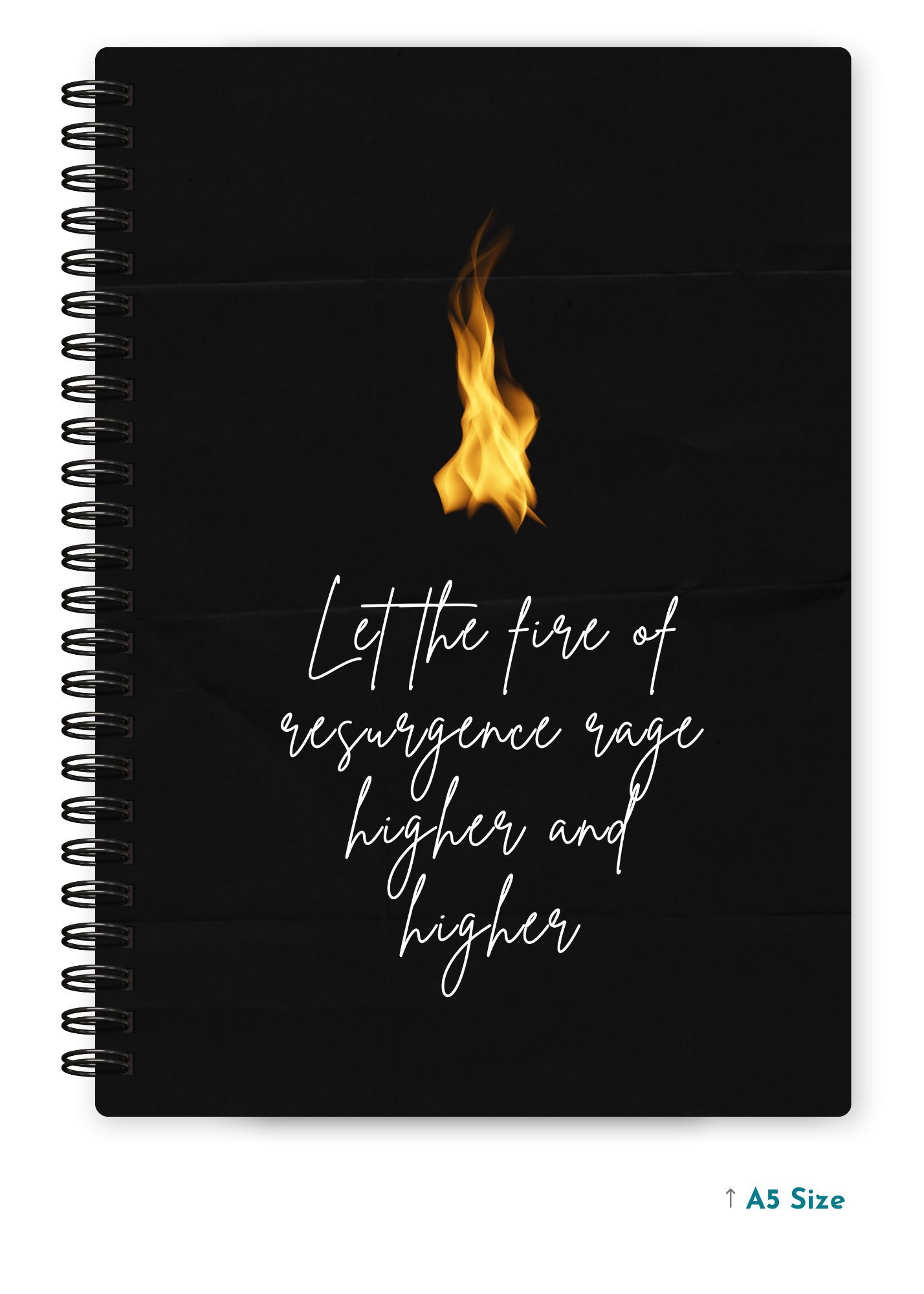LET THE FIRE cover page - A5 / A6 Size Wiro Notebook