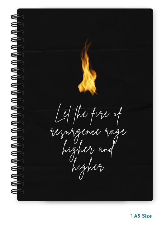 LET THE FIRE cover page - A5 / A6 Size Wiro Notebook
