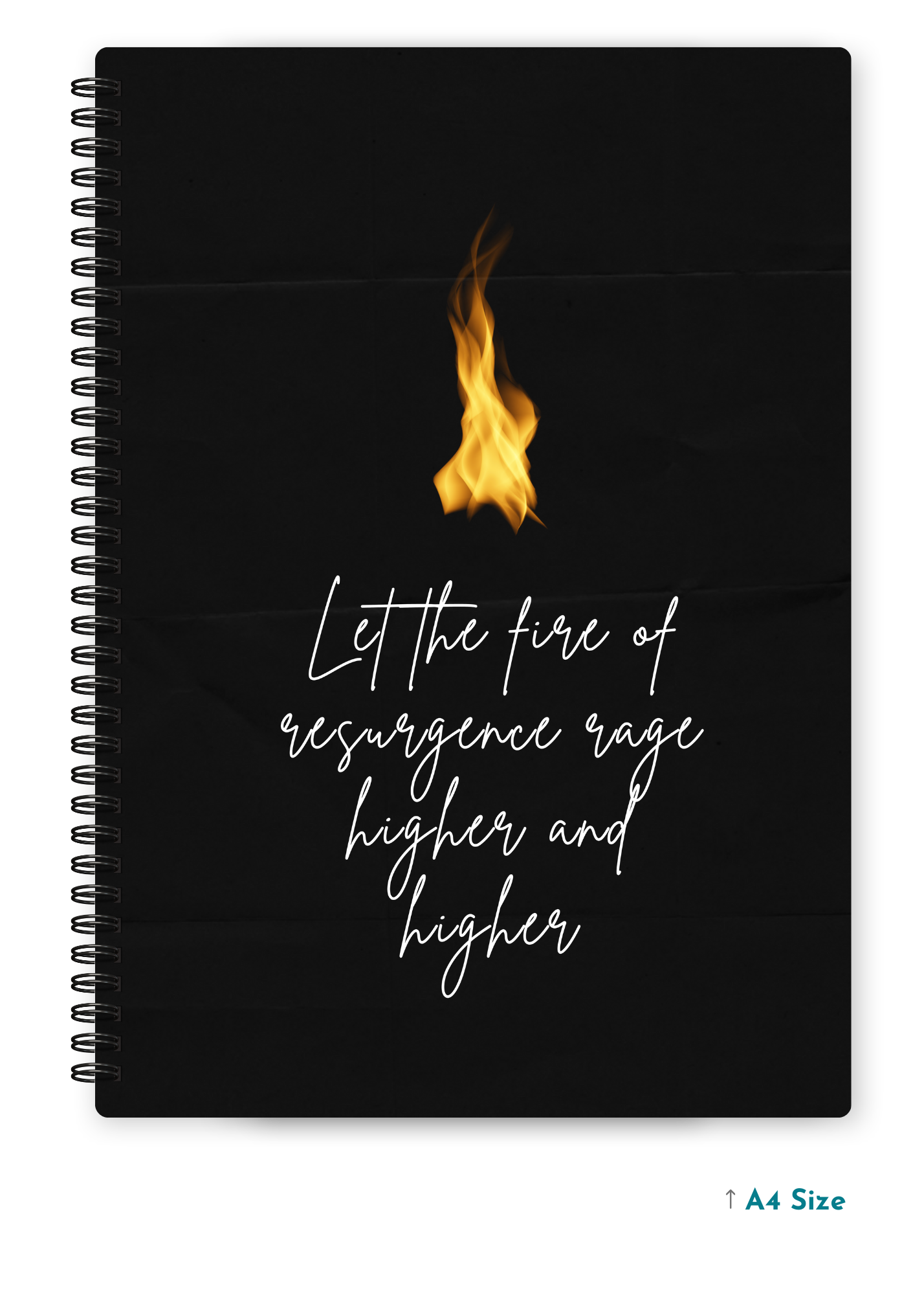 LET THE FIRE cover page - A4 / B5 Size Wiro Notebook