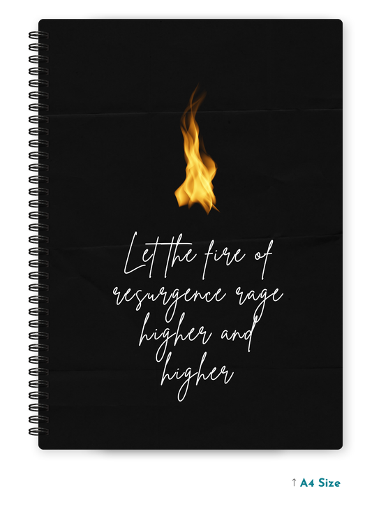 LET THE FIRE cover page - A4 / B5 Size Wiro Notebook