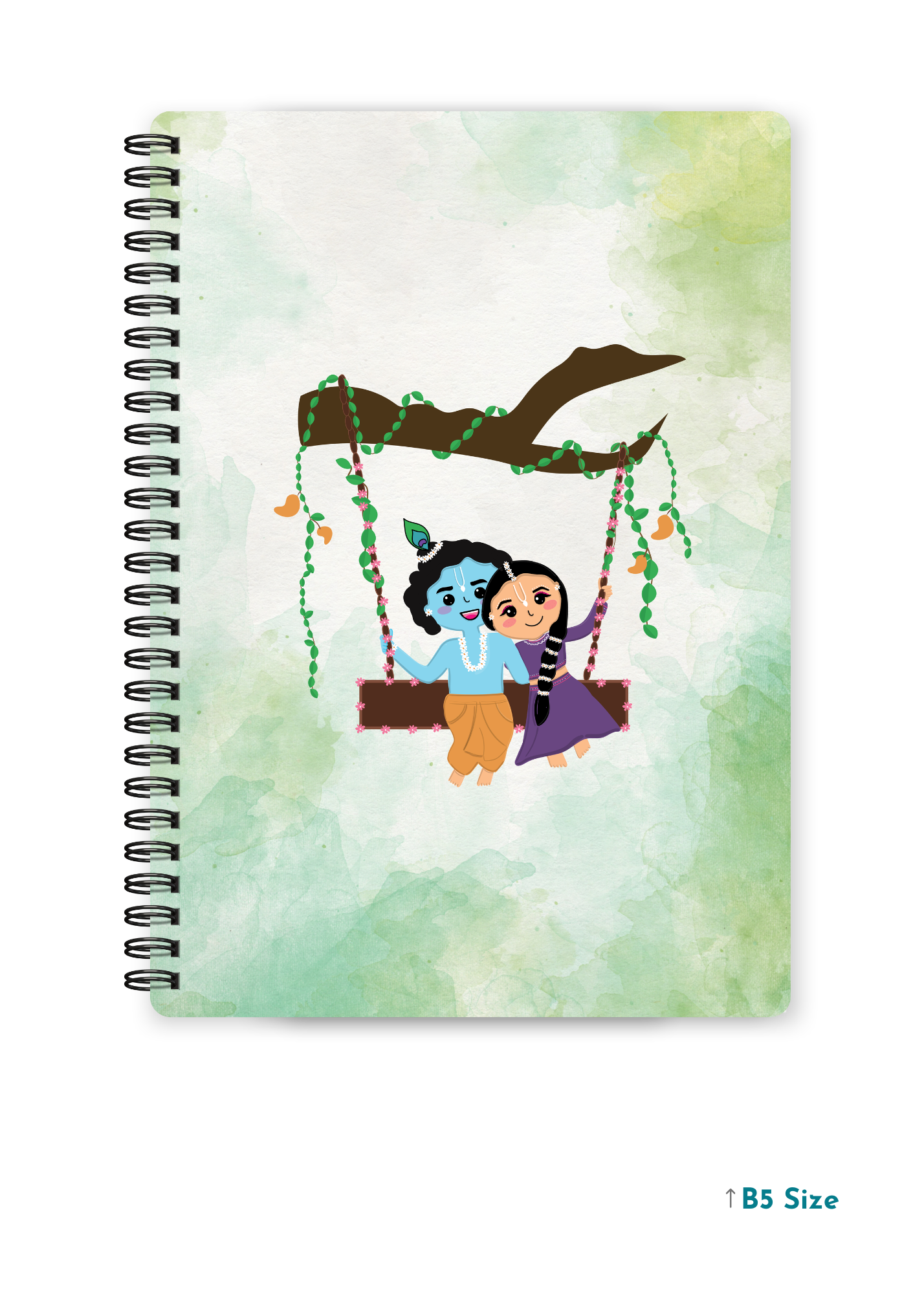 RADHA KRISHNA JI (2) cover page - A4 / B5 Size Wiro Notebook