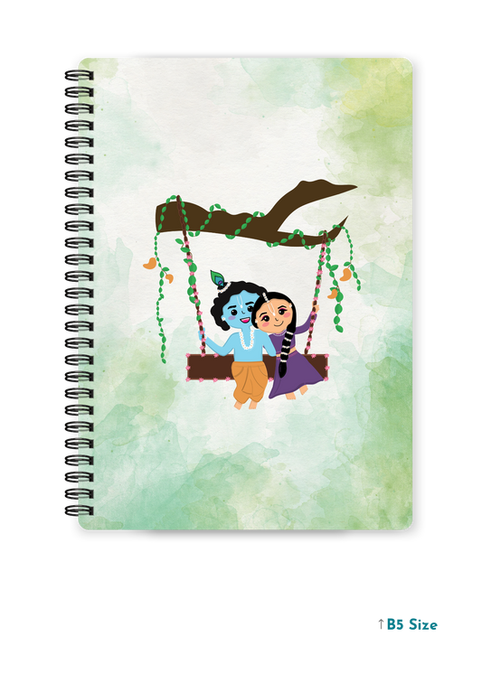 RADHA KRISHNA JI (2) cover page - A4 / B5 Size Wiro Notebook