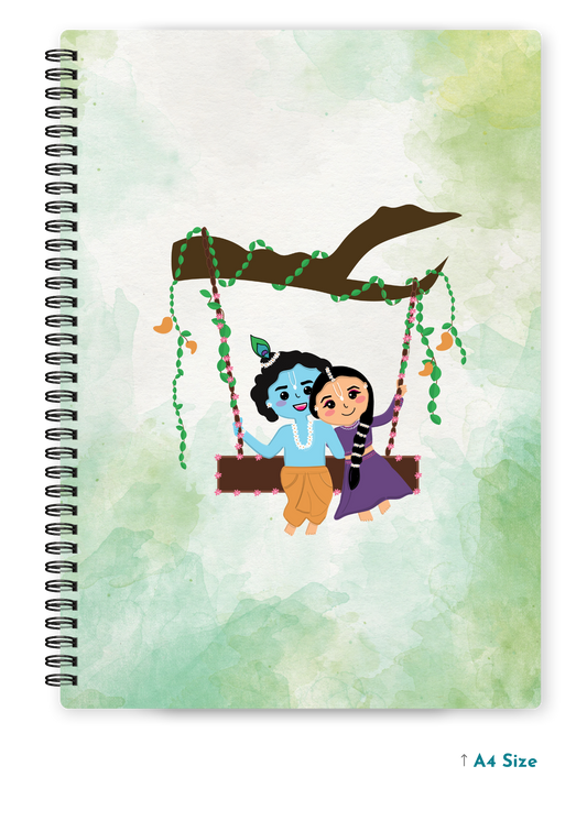 RADHA KRISHNA JI (2) cover page - A4 / B5 Size Wiro Notebook