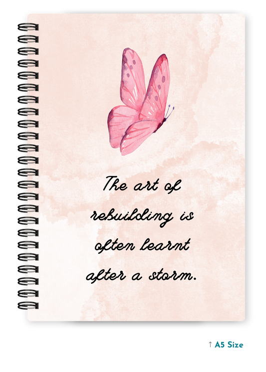 THE ART OF REBUILDING cover page - A5 / A6 Size Wiro Notebook