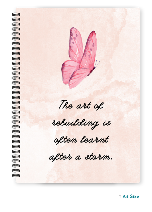 THE ART OF REBUILDING cover page - A4 / B5 Size Wiro Notebook