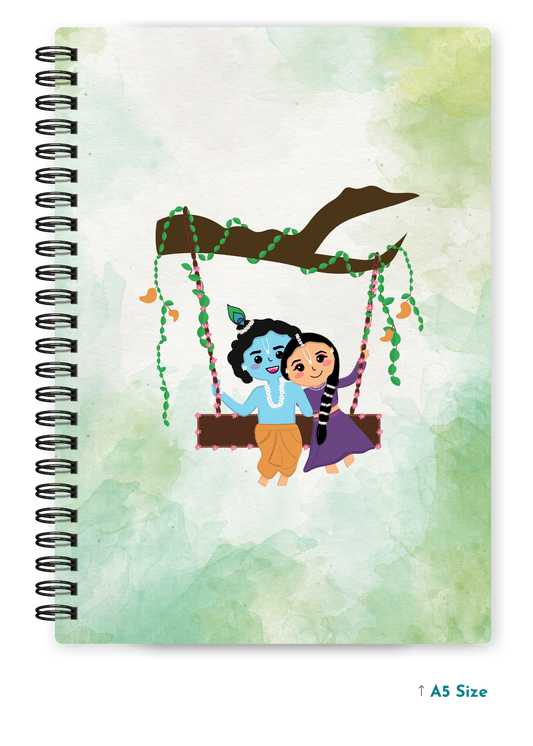 RADHA KRISHNA JI (2) cover page - A5 / A6 Size Wiro Notebook