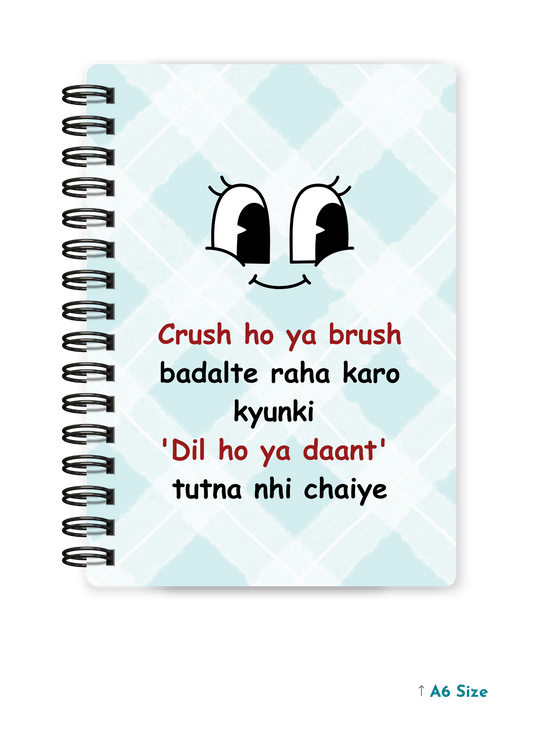 CRUSH HO YA BRUSH cover page - A5 / A6 Size Wiro Notebook