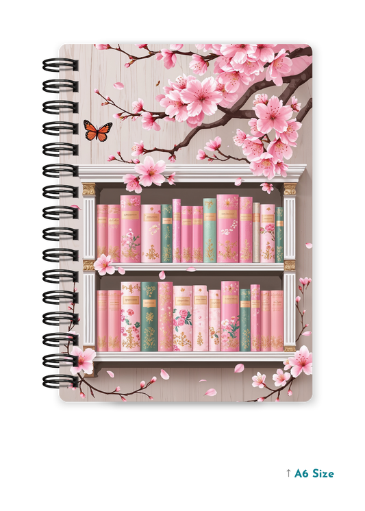 SAKURA SHELF cover page - A5 / A6 Size Wiro Notebook