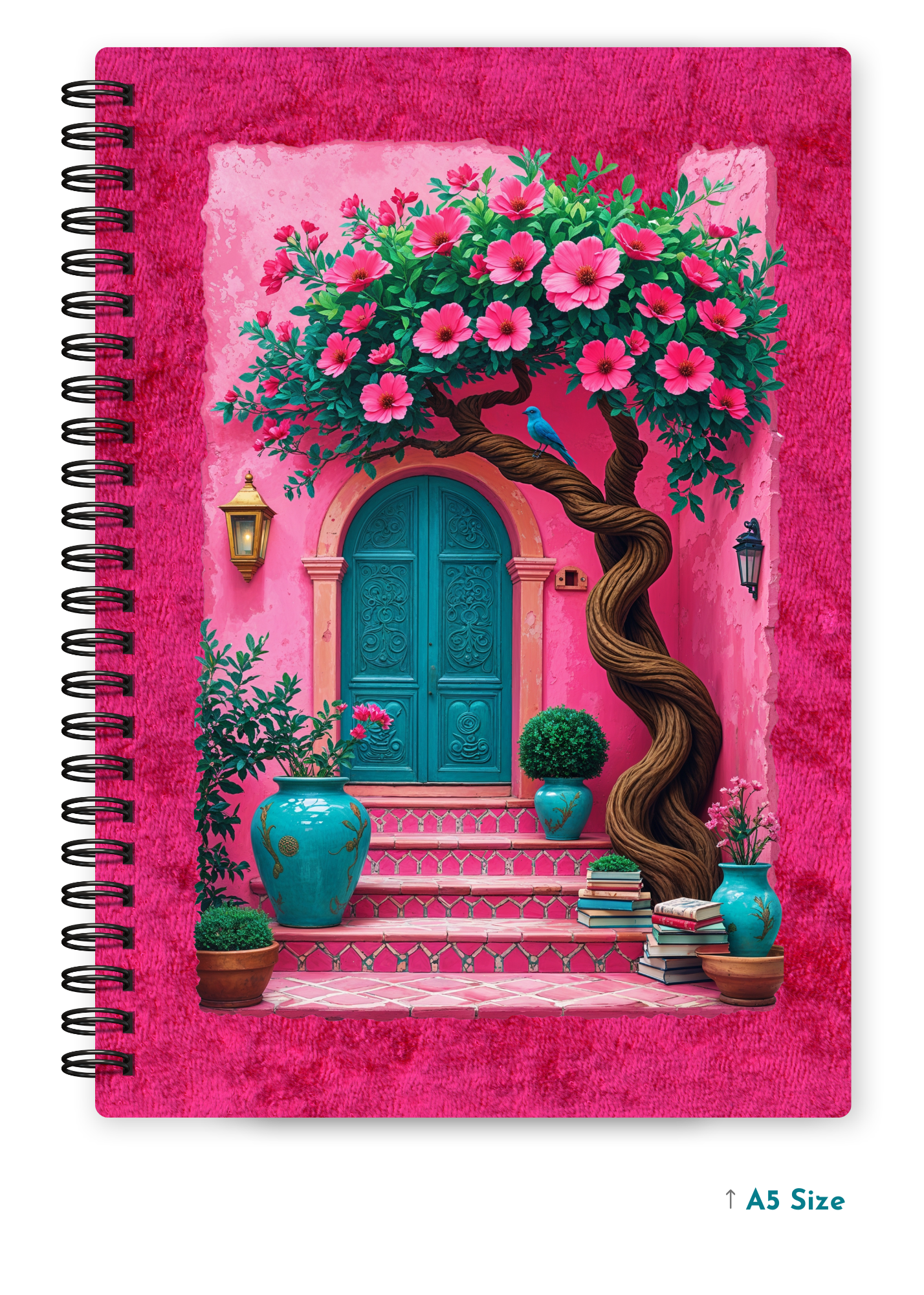 MEDITERRANEAN PINK cover page - A5 / A6 Size Wiro Notebook