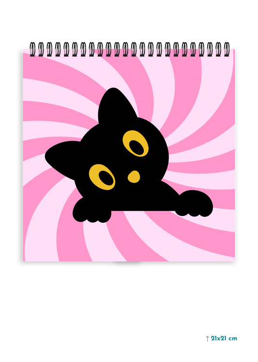 CUTE CAT cover page - Square Shape Doodle Pad