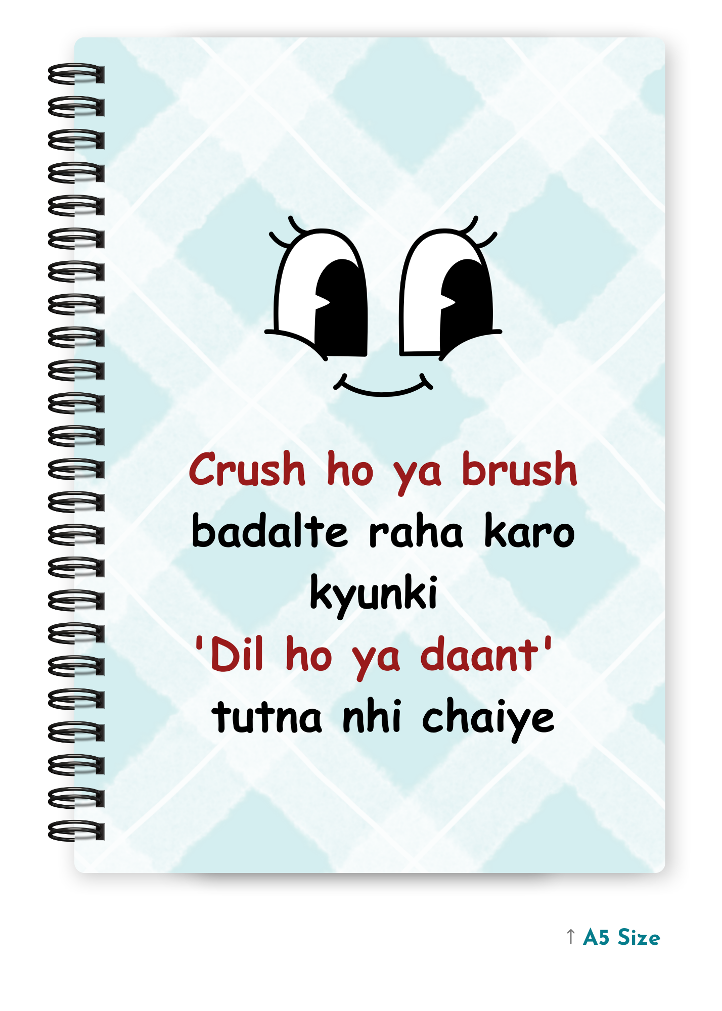 CRUSH HO YA BRUSH cover page - A5 / A6 Size Wiro Notebook