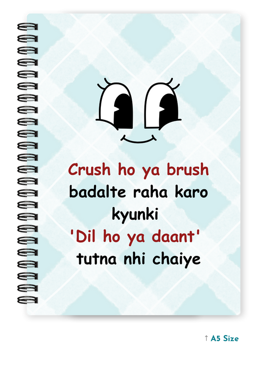 CRUSH HO YA BRUSH cover page - A5 / A6 Size Wiro Notebook