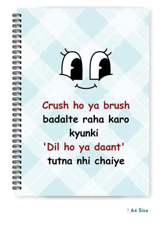 CRUSH HO YA BRUSH cover page - A4 / B5 Size Wiro Notebook