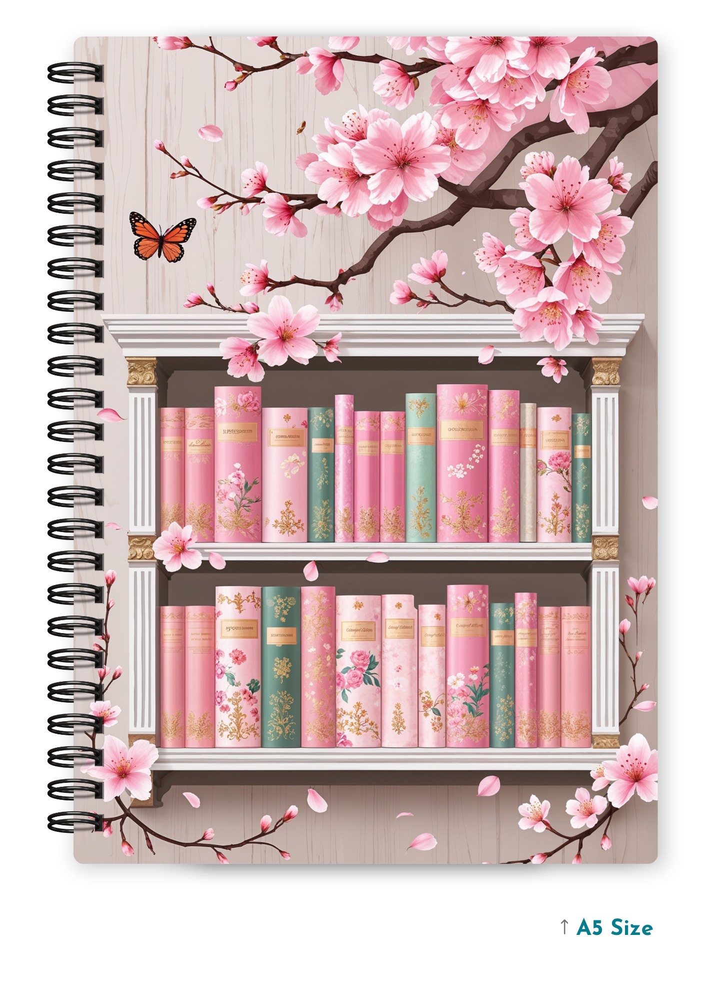 SAKURA SHELF cover page - A5 / A6 Size Wiro Notebook