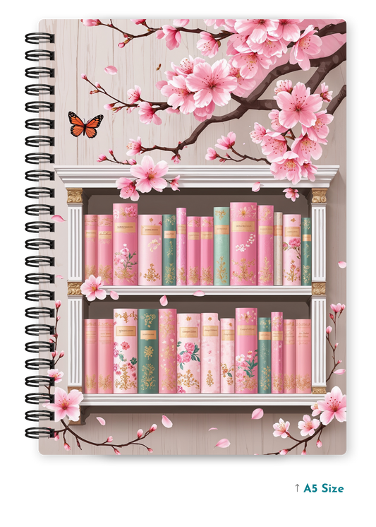 SAKURA SHELF cover page - A5 / A6 Size Wiro Notebook