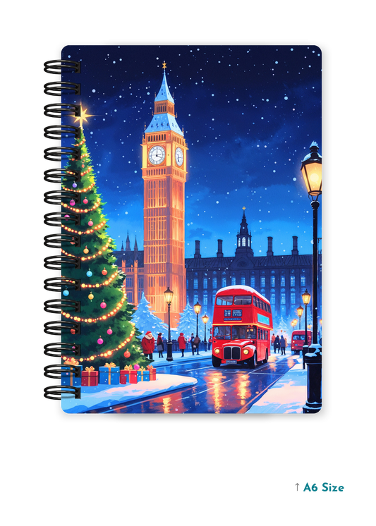 LONDON NOEL cover page - A5 / A6 Size Wiro Notebook