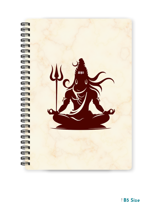SHIV JI (4) cover page - A4 / B5 Size Wiro Notebook
