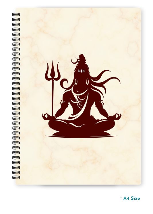 SHIV JI (4) cover page - A4 / B5 Size Wiro Notebook