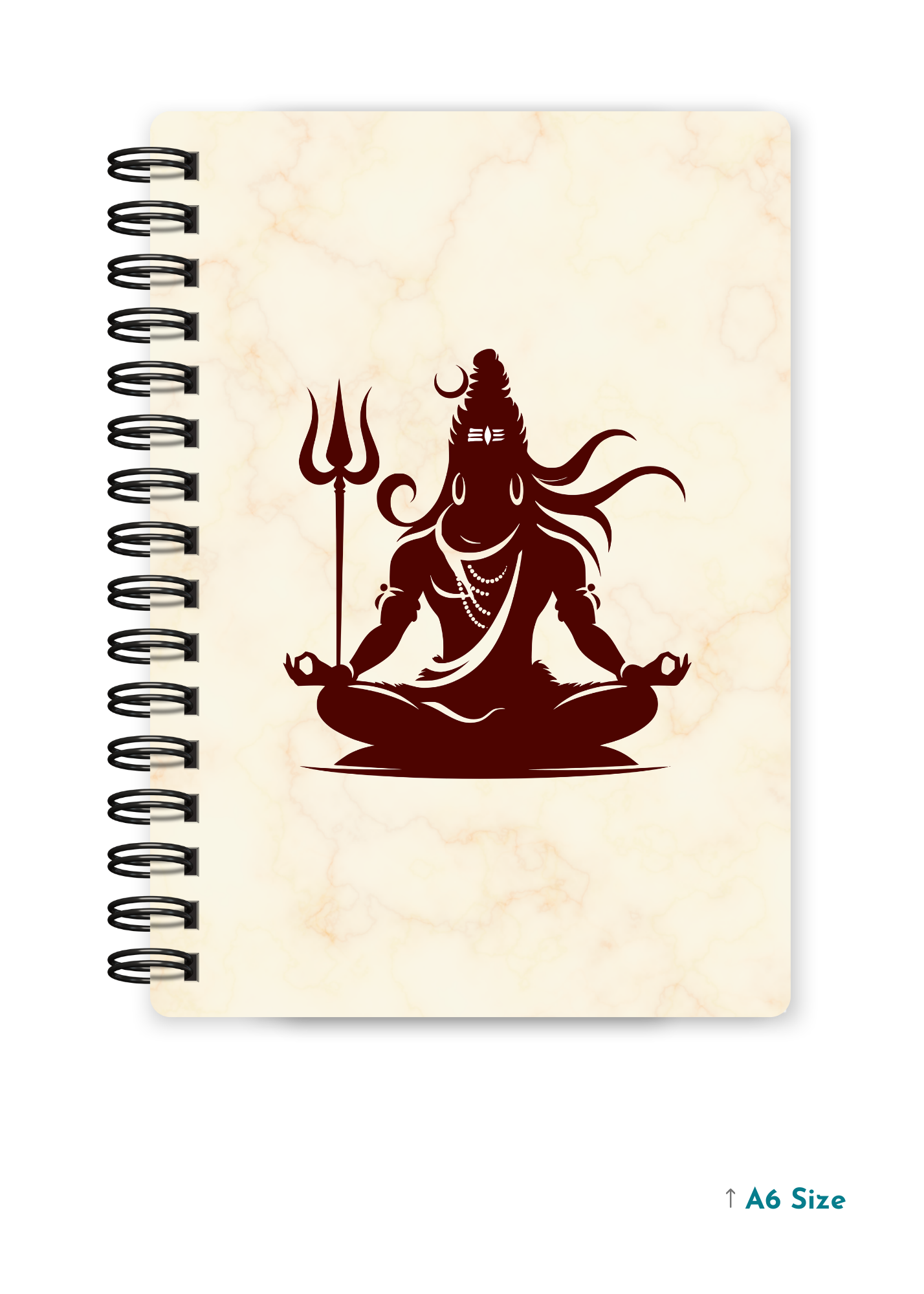 SHIV JI (4) cover page - A5 / A6 Size Wiro Notebook